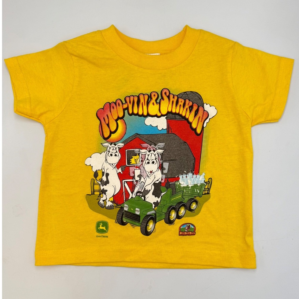 John Deere Moo‑vin & Shakin' Farm Graphic Kids Tee Size 2 RC2 Racing Champions